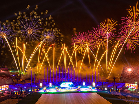 第三屆非洲青年運動會開、閉幕式激光音樂焰火晚會